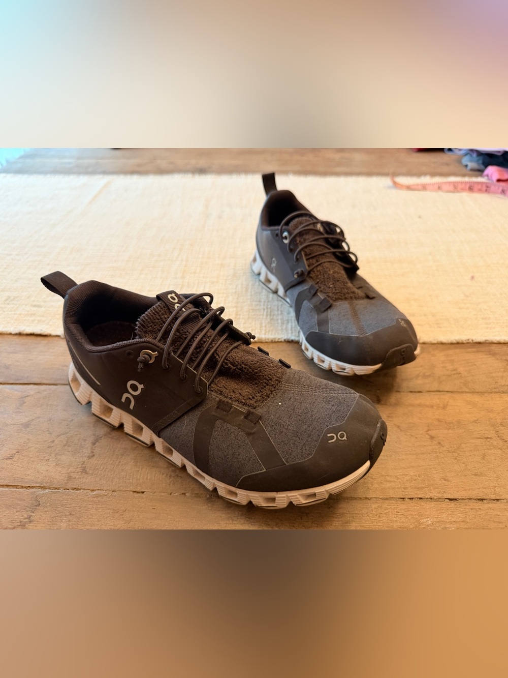 On Cloud Running Women's Athletic Sneakers - Black and White